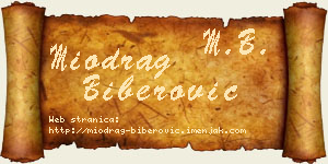Miodrag Biberović vizit kartica